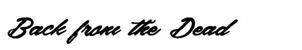 Back from the Dead font preview